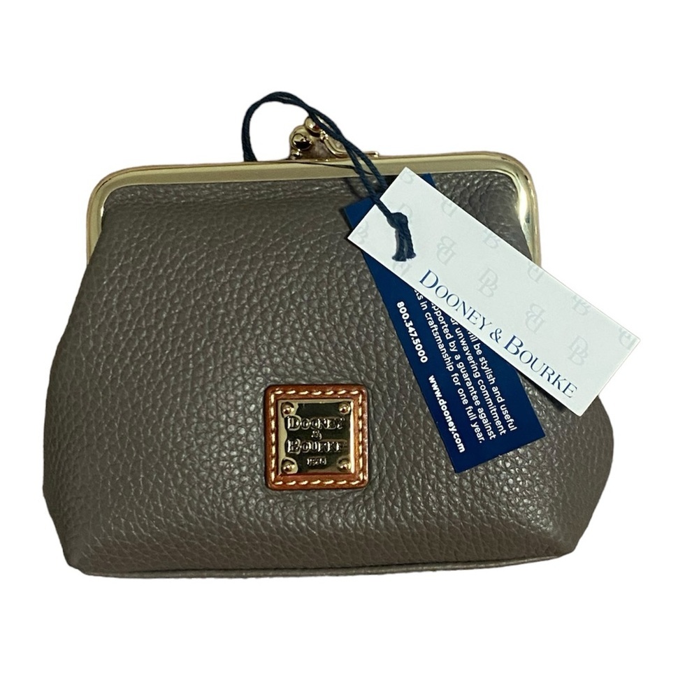 Dooney & Bourke Taupe Leather Coin Purse